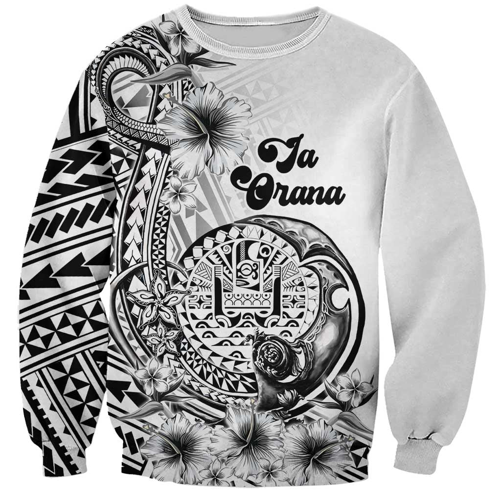 Ia Orana Tahiti Personalised Sweatshirt French Polynesia Hook Tattoo Special White Color LT9