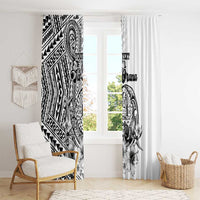 Ia Orana Tahiti Personalised Window Curtain French Polynesia Hook Tattoo Special White Color LT9