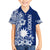 Nauru Independence Personalised Kid Hawaiian Shirt Naoero Hook Tattoo Special Polynesian Pattern LT9 Kid Blue - Polynesian Pride