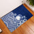 Nauru Independence Personalised Rubber Doormat Naoero Hook Tattoo Special Polynesian Pattern LT9 Blue - Polynesian Pride