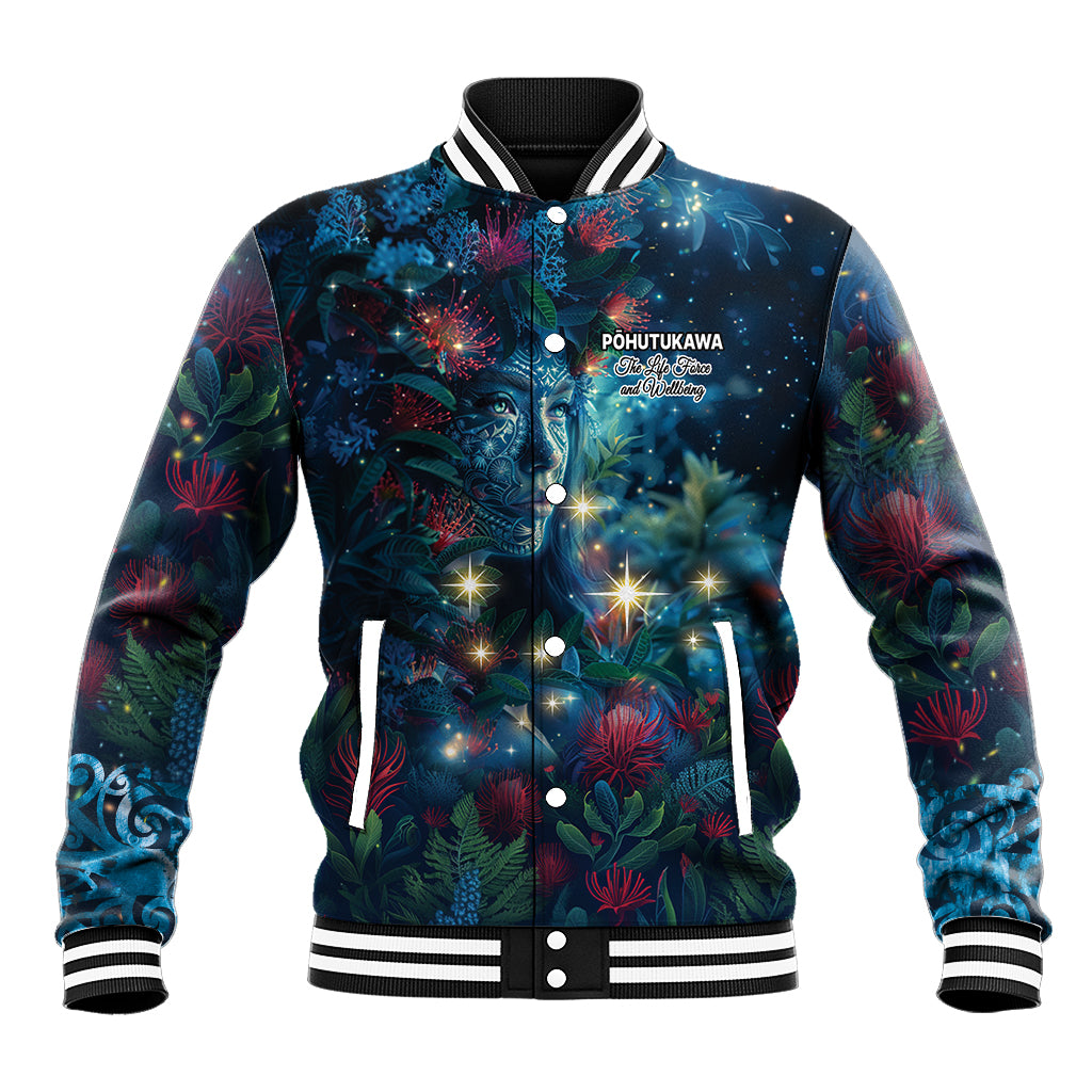 New Zealand Matariki Pohutukawa Baseball Jacket Te Mauri te Ora LT9 Unisex Art - Polynesian Pride