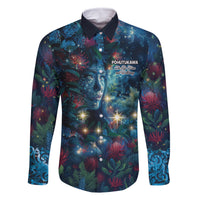 New Zealand Matariki Pohutukawa Family Matching Long Sleeve Bodycon Dress and Hawaiian Shirt Te Mauri te Ora