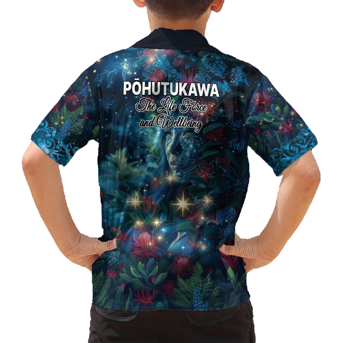 New Zealand Matariki Pohutukawa Family Matching Short Sleeve Bodycon Dress and Hawaiian Shirt Te Mauri te Ora
