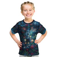 New Zealand Matariki Pohutukawa Kid T Shirt Te Mauri te Ora LT9 Art - Polynesian Pride