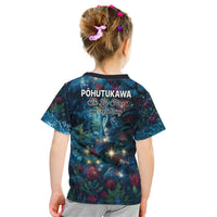 New Zealand Matariki Pohutukawa Kid T Shirt Te Mauri te Ora LT9 - Polynesian Pride