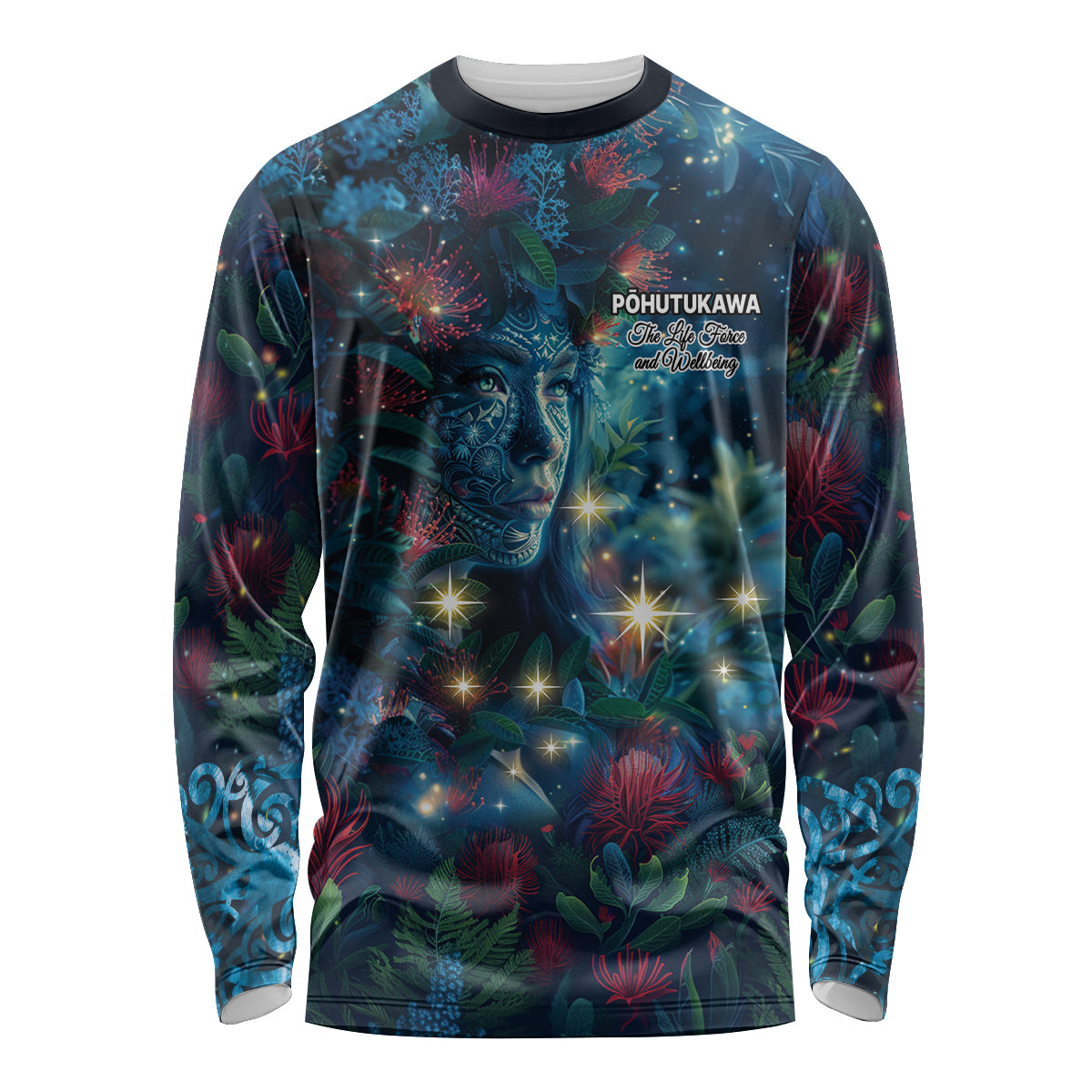 New Zealand Matariki Pohutukawa Long Sleeve Shirt Te Mauri te Ora LT9 Unisex Art - Polynesian Pride