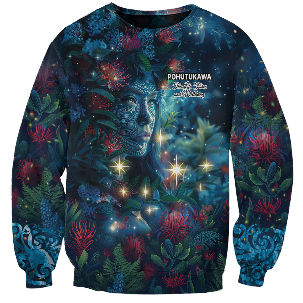 New Zealand Matariki Pohutukawa Sweatshirt Te Mauri te Ora LT9 Unisex Art - Polynesian Pride