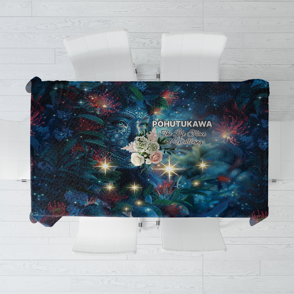 New Zealand Matariki Pohutukawa Tablecloth Te Mauri te Ora LT9 Art - Polynesian Pride
