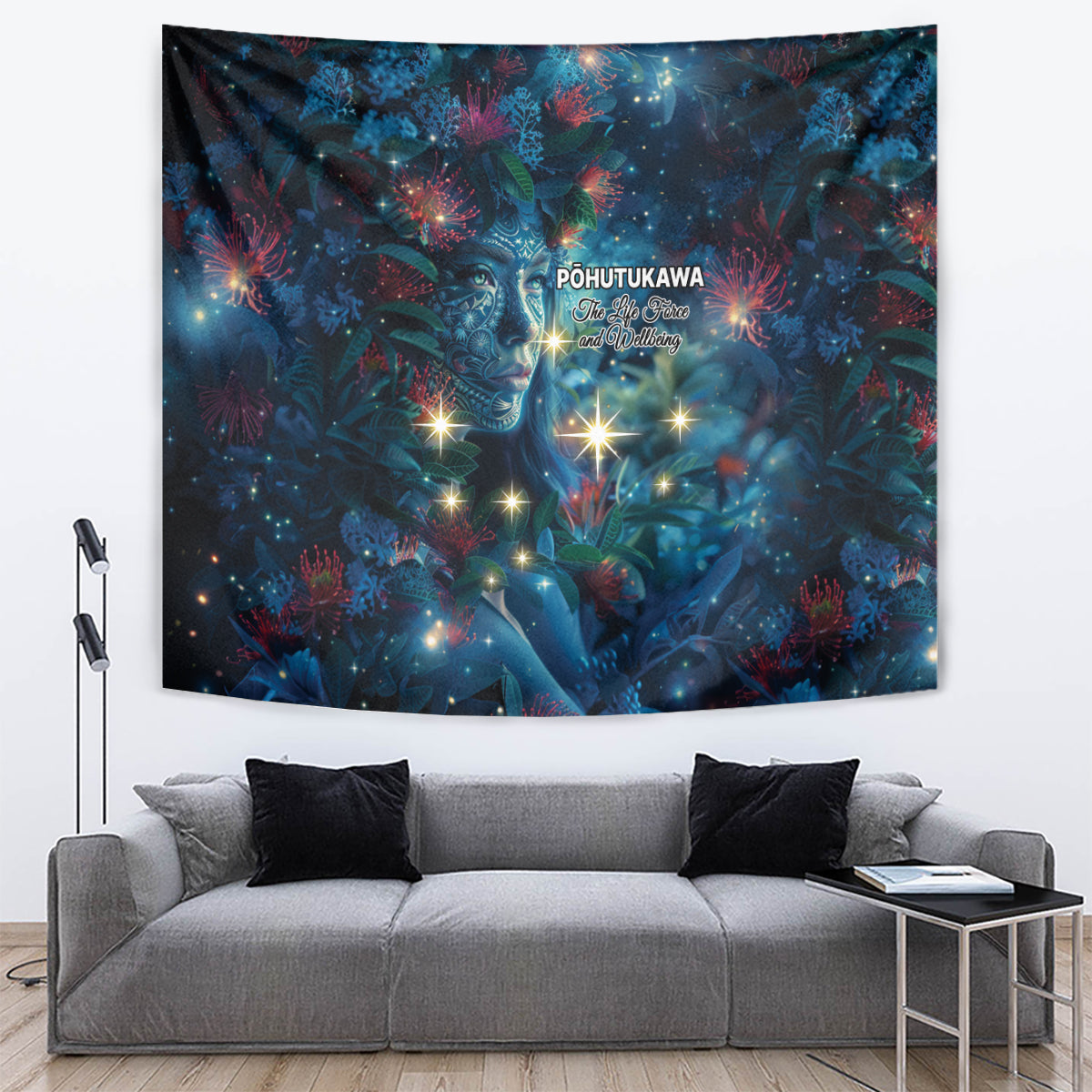 New Zealand Matariki Pohutukawa Tapestry Te Mauri te Ora LT9 Art - Polynesian Pride