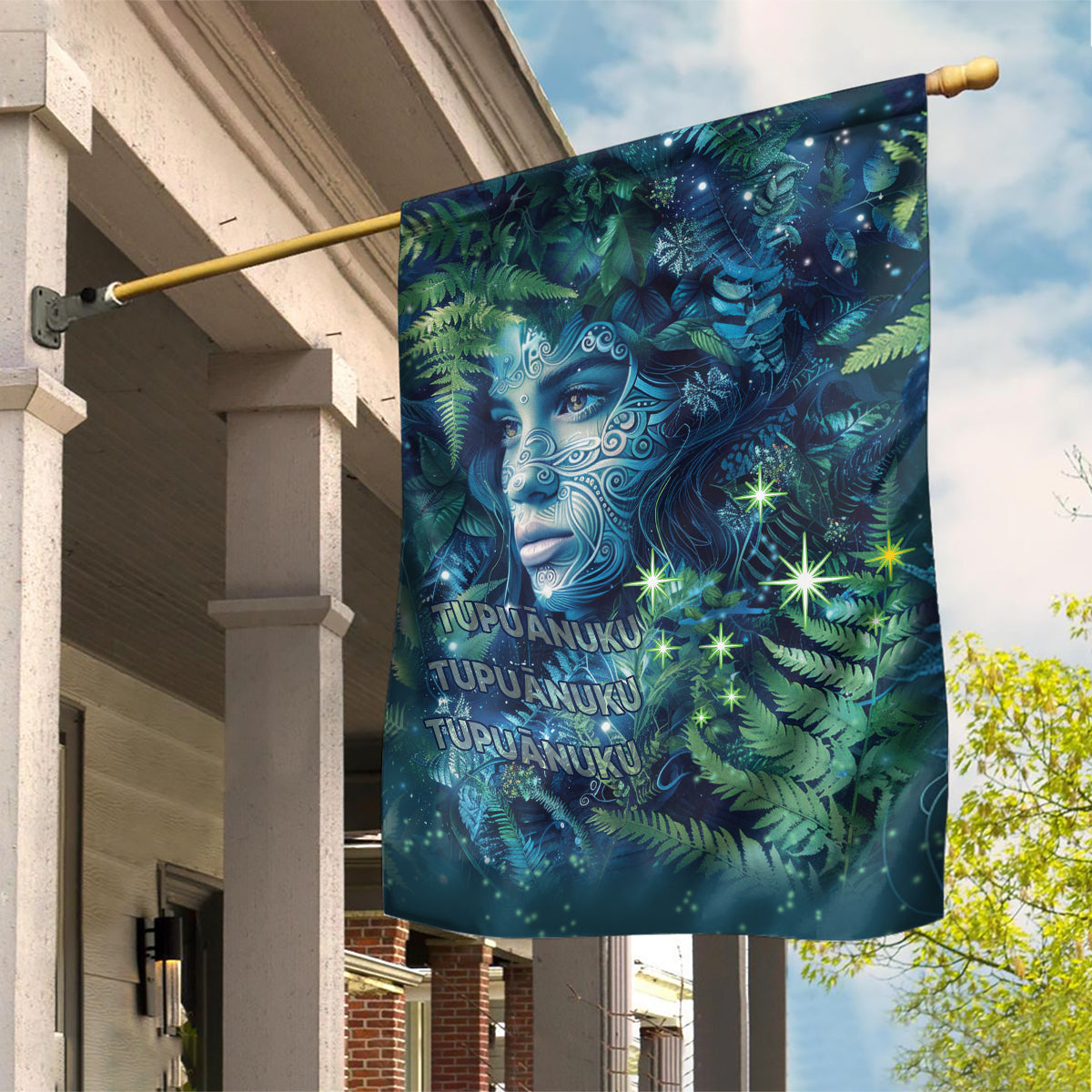 New Zealand Matariki Tupuanuku Garden Flag Te Wā o te Hauhake