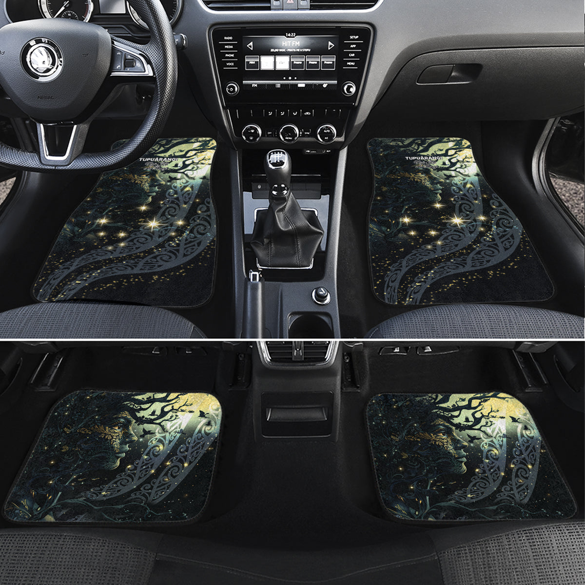 New Zealand Matariki Tupuarangi Car Mats Ng Kai o te Rangi LT9 Set 4pcs Art - Polynesian Pride