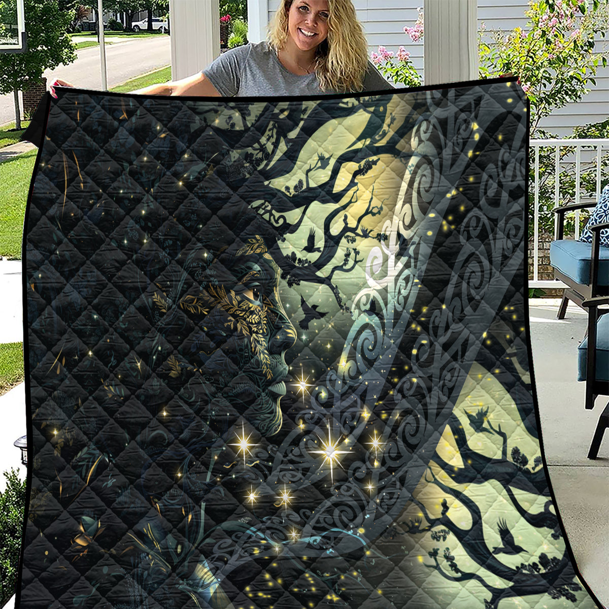 New Zealand Matariki Tupuarangi Quilt Ng Kai o te Rangi LT9 Art - Polynesian Pride
