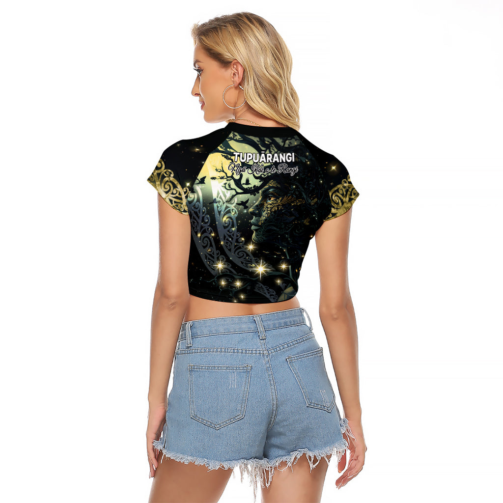 New Zealand Matariki Tupuarangi Raglan Cropped T Shirt Ngā Kai o te Rangi