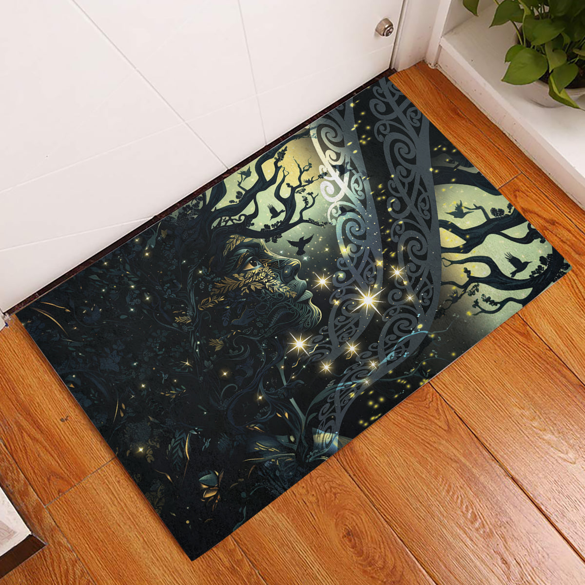 New Zealand Matariki Tupuarangi Rubber Doormat Ng Kai o te Rangi LT9 Art - Polynesian Pride