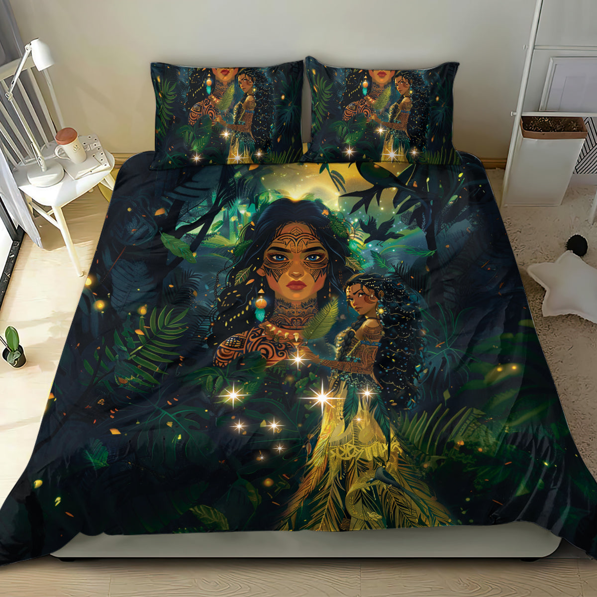 New Zealand Matariki Bedding Set Rongoā Māori Wellbeing and Good Luck