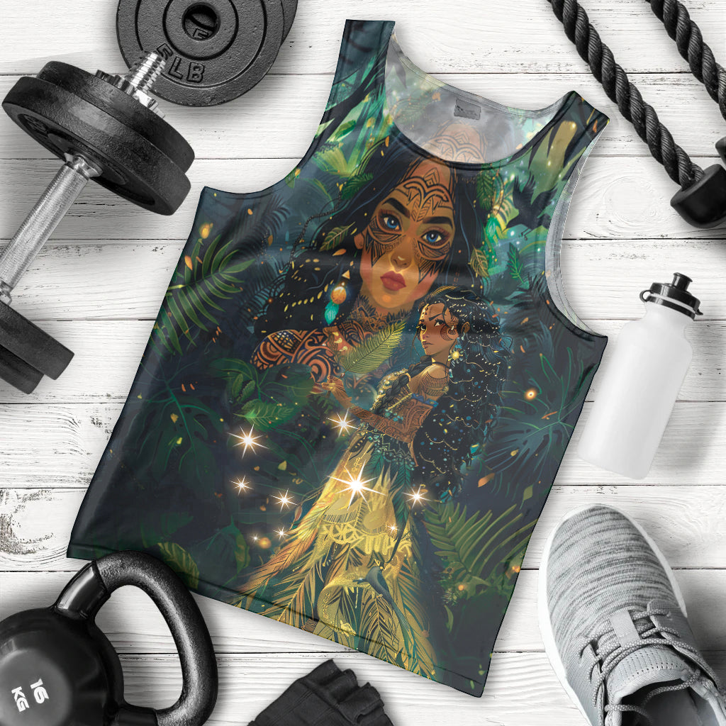 New Zealand Matariki Men Tank Top Rongoā Māori Wellbeing and Good Luck