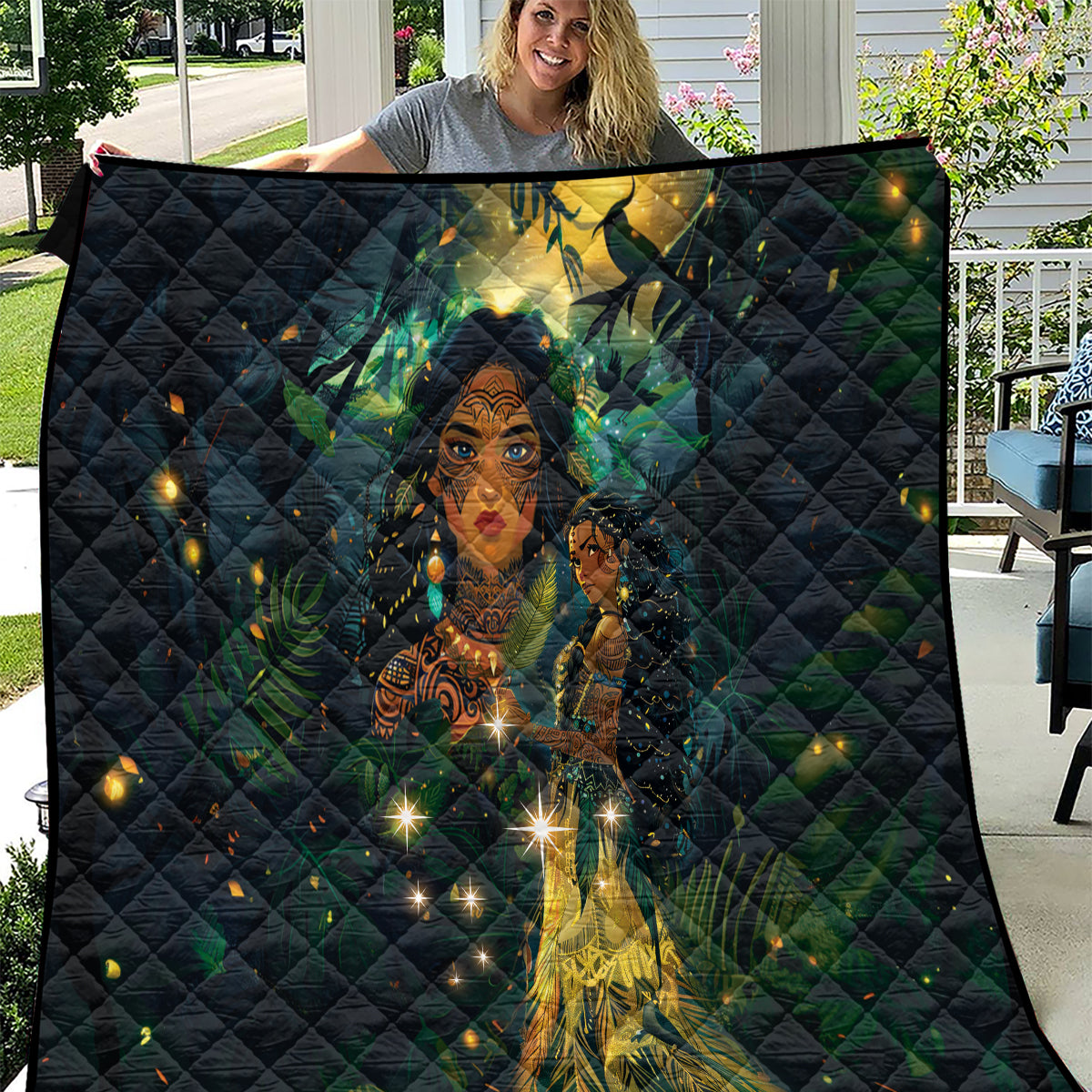 New Zealand Matariki Quilt Rongo Mori Wellbeing and Good Luck LT9 Art - Polynesian Pride