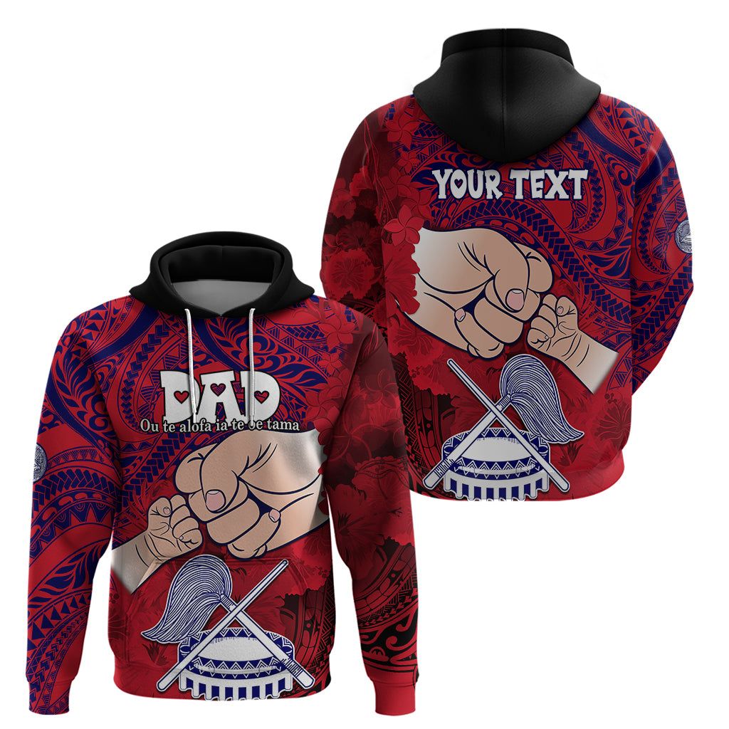 Custom Fathers Day Polynesian Islands American Samoa Hoodie Dad Ou Te Alofa Ia Te Oe Tama Polynesian Flowers Tribal LT9 - Polynesian Pride