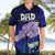 Dads Day Samoa Hawaiian Shirt Dad Ou Te Alofa Ia Te Oe Tama - Blue Polynesian Flowers Tribal LT9 - Polynesian Pride
