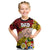 Personalised Dads Day Tonga Kid T Shirt Dad Ofa lahi atu - Polynesian Flowers Tribal LT9 Red - Polynesian Pride