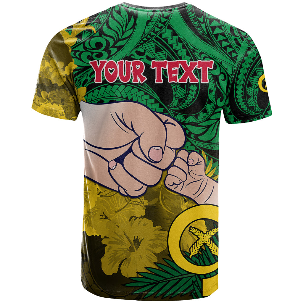 Custom Dads Day Vanuatu T Shirt Dad Mi lavem yu Polynesian Flowers Tribal LT9 - Polynesian Pride