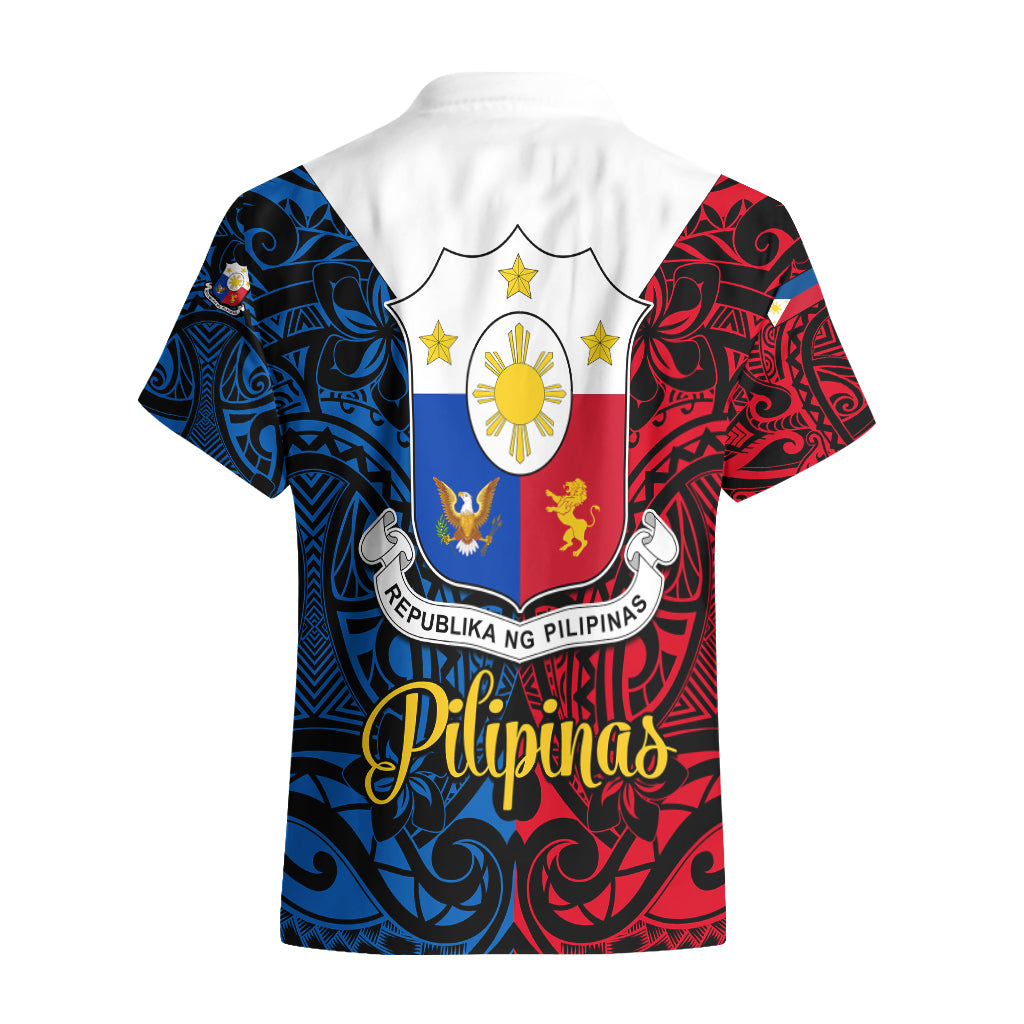 125th Independence Anniversary Philippines Hawaiian Shirt Polynesian Pilipinas Flag Style - Black LT9 - Polynesian Pride