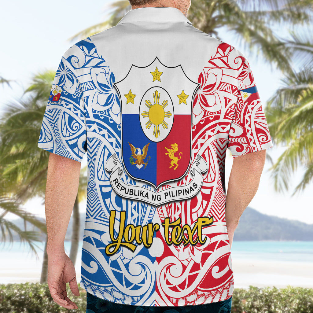 Personalised 125th Independence Anniversary Philippines Hawaiian Shirt Polynesian Pilipinas Flag Style - White LT9 - Polynesian Pride