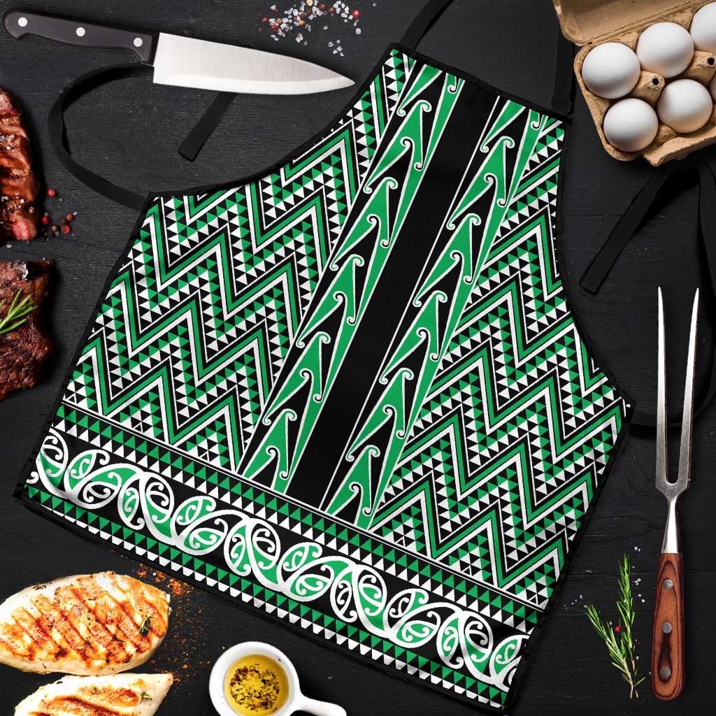New Zealand Maori Niho Taniwha Apron Kakariki Mangopare and Puhoro Pattern - Polynesian Pride