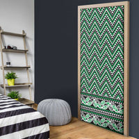 New Zealand Maori Niho Taniwha Door Cover Kakariki Mangopare and Puhoro Pattern - Polynesian Pride
