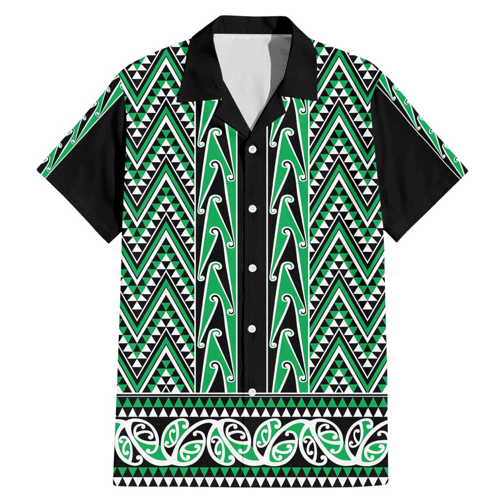 New Zealand Maori Niho Taniwha Family Matching Mermaid Dress and Hawaiian Shirt Kakariki Mangopare and Puhoro Pattern