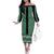 New Zealand Maori Niho Taniwha Family Matching Off The Shoulder Long Sleeve Dress and Hawaiian Shirt Kakariki Mangopare and Puhoro Pattern