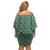 New Zealand Maori Niho Taniwha Family Matching Off Shoulder Short Dress and Hawaiian Shirt Kakariki Mangopare and Puhoro Pattern