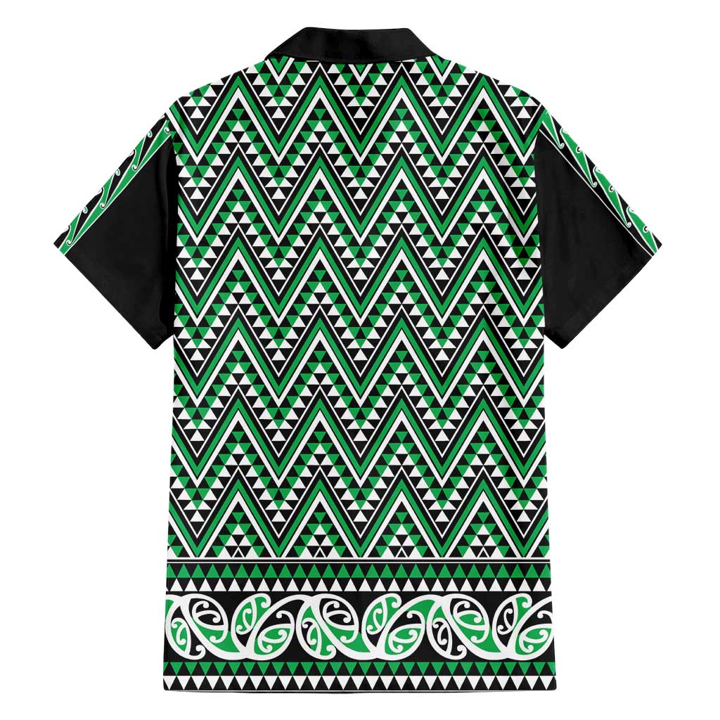 New Zealand Maori Niho Taniwha Family Matching Short Sleeve Bodycon Dress and Hawaiian Shirt Kakariki Mangopare and Puhoro Pattern