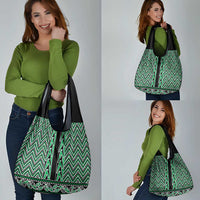 New Zealand Maori Niho Taniwha Grocery Bag Kakariki Mangopare and Puhoro Pattern