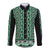 New Zealand Maori Niho Taniwha Long Sleeve Button Shirt Kakariki Mangopare and Puhoro Pattern