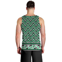 New Zealand Maori Niho Taniwha Men Tank Top Kakariki Mangopare and Puhoro Pattern