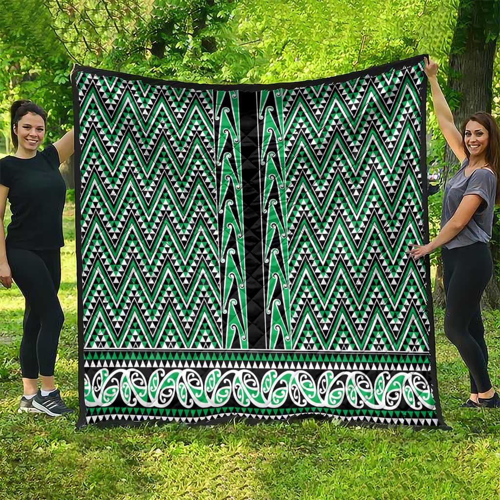 New Zealand Maori Niho Taniwha Quilt Kakariki Mangopare and Puhoro Pattern