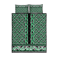 New Zealand Maori Niho Taniwha Quilt Bed Set Kakariki Mangopare and Puhoro Pattern