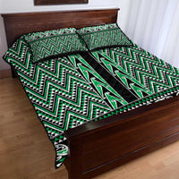 New Zealand Maori Niho Taniwha Quilt Bed Set Kakariki Mangopare and Puhoro Pattern
