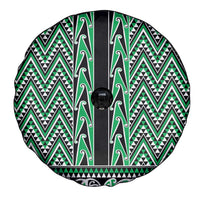 New Zealand Maori Niho Taniwha Spare Tire Cover Kakariki Mangopare and Puhoro Pattern