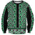 New Zealand Maori Niho Taniwha Sweatshirt Kakariki Mangopare and Puhoro Pattern