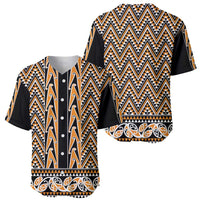 New Zealand Maori Niho Taniwha Baseball Jersey Karaka Mangopare and Puhoro Pattern