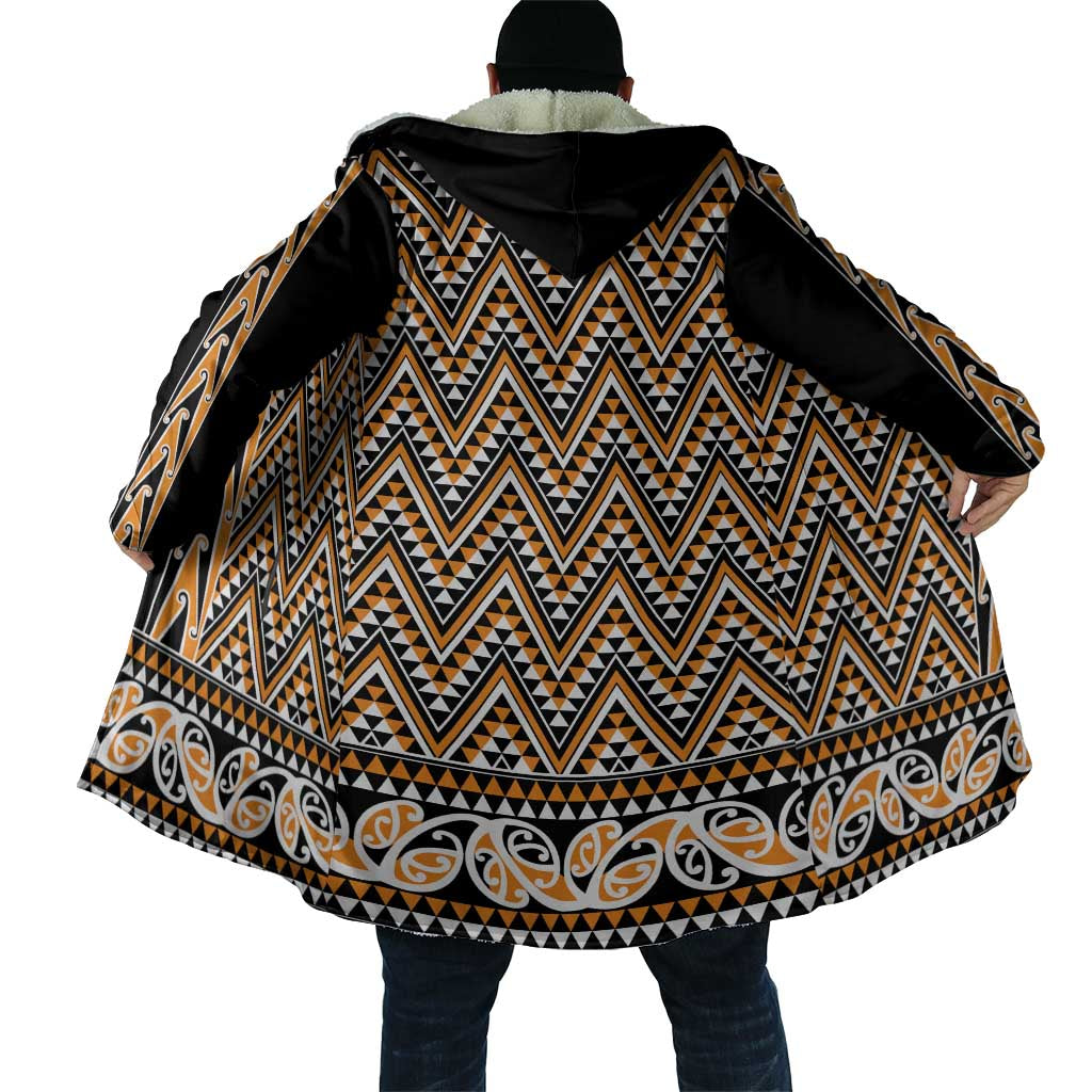 New Zealand Maori Niho Taniwha Cloak Karaka Mangopare and Puhoro Pattern - Polynesian Pride