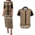 New Zealand Maori Niho Taniwha Couples Matching Puletasi and Hawaiian Shirt Karaka Mangopare and Puhoro Pattern