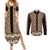 New Zealand Maori Niho Taniwha Couples Matching Summer Maxi Dress and Long Sleeve Button Shirt Karaka Mangopare and Puhoro Pattern