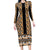 New Zealand Maori Niho Taniwha Family Matching Long Sleeve Bodycon Dress and Hawaiian Shirt Karaka Mangopare and Puhoro Pattern