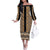New Zealand Maori Niho Taniwha Family Matching Off The Shoulder Long Sleeve Dress and Hawaiian Shirt Karaka Mangopare and Puhoro Pattern