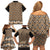 New Zealand Maori Niho Taniwha Family Matching Off Shoulder Short Dress and Hawaiian Shirt Karaka Mangopare and Puhoro Pattern