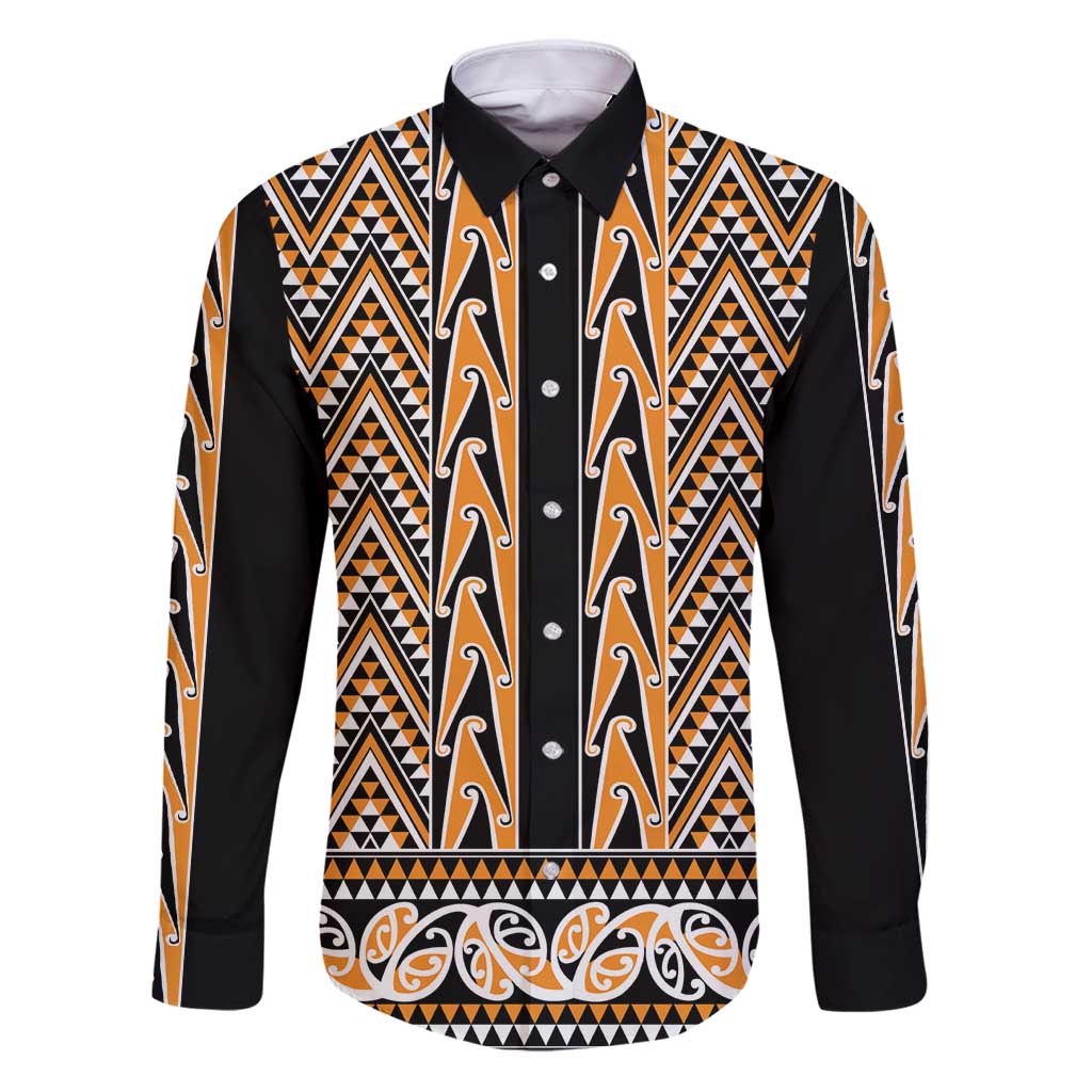 New Zealand Maori Niho Taniwha Family Matching Puletasi and Hawaiian Shirt Karaka Mangopare and Puhoro Pattern