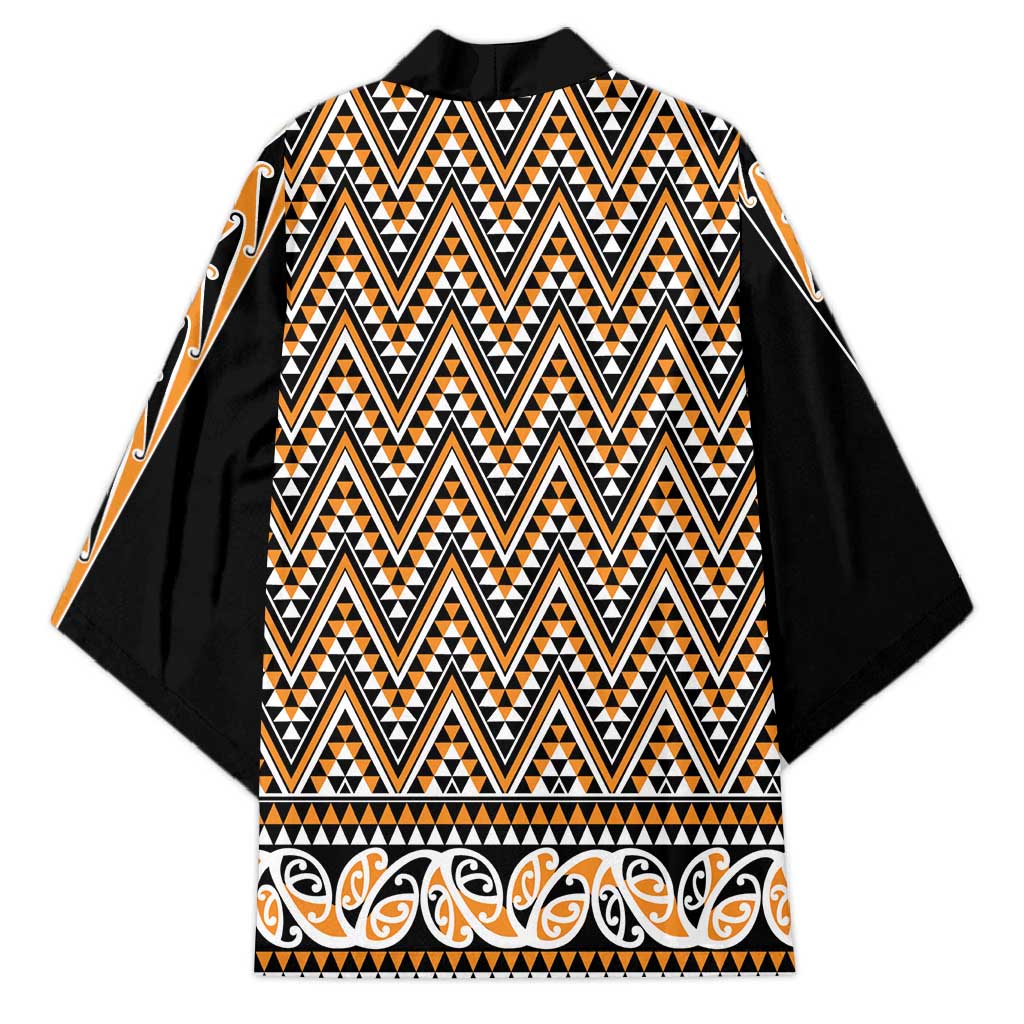 New Zealand Maori Niho Taniwha Kimono Karaka Mangopare and Puhoro Pattern - Polynesian Pride